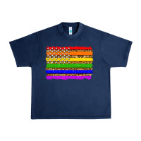 Navy lgbtq and usa flag Urban Heavy Tee - Zillion Design Studio