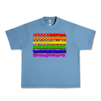 Pebble Blue lgbtq and usa flag Urban Heavy Tee - Zillion Design Studio