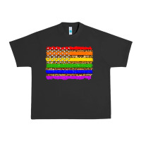 Pigment Black lgbtq and usa flag Urban Heavy Tee - Zillion Design Studio