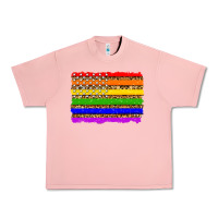 Salmon lgbtq and usa flag Urban Heavy Tee - Zillion Design Studio