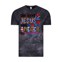 Cloud Black she loves jesus and america too Vintage Tee - Zillion Design Studio