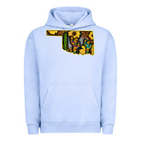 Pigment Grape Ice Western Oklahoma Map Sunflower Pattern Urban Hoodie - Bettercallsaul