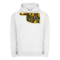 Pigment Lunar Rock Western Oklahoma Map Sunflower Pattern Urban Hoodie - Bettercallsaul