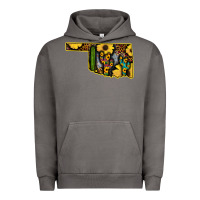 Pigment Tornado Western Oklahoma Map Sunflower Pattern Urban Hoodie - Bettercallsaul