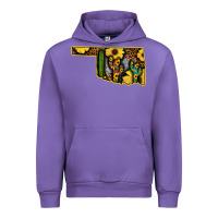 Tulip Western Oklahoma Map Sunflower Pattern Urban Hoodie - Bettercallsaul