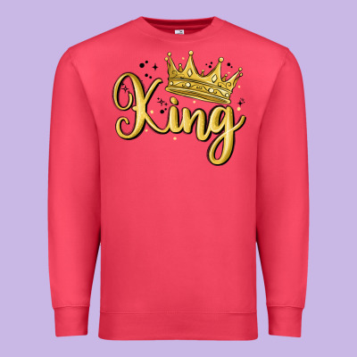 King Premium Sweatshirt Designed By Maliassmallbusiness