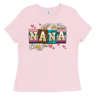 Bubblegum Pink daisy nana Ladies Tee - AdoDesignShop