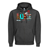 Charcoal Heather western nurse Zipper Hoodie - BundleAndBundleShop