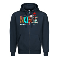 Navy western nurse Zipper Hoodie - BundleAndBundleShop