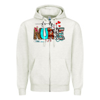Oatmeal Heather western nurse Zipper Hoodie - BundleAndBundleShop