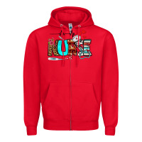 Red western nurse Zipper Hoodie - BundleAndBundleShop