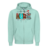 Seafoam western nurse Zipper Hoodie - BundleAndBundleShop