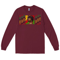 Burgundy black girl magic libbey glass Long Sleeve Tee - HRA Design Shop
