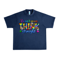 Navy i can't even think straight Urban Heavy Tee - Zillion Design Studio