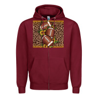 Burgundy American football Zipper Hoodie - JahusDesignShop