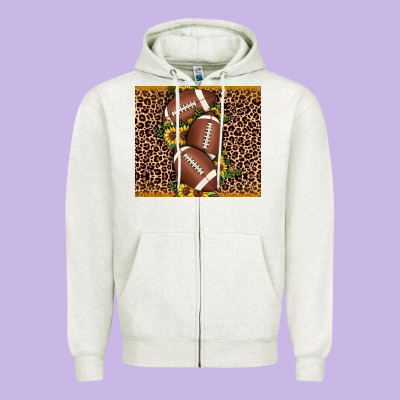 American Football Zipper Hoodie Designed By Jahusdesignshop