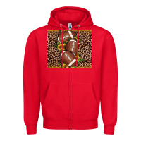 Red American football Zipper Hoodie - JahusDesignShop