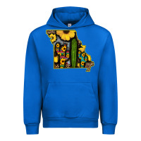 Cobalt Western Missouri Map Sunflower And Cactus Pattern Urban Hoodie - Bettercallsaul