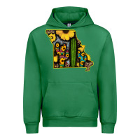 Emerald Western Missouri Map Sunflower And Cactus Pattern Urban Hoodie - Bettercallsaul