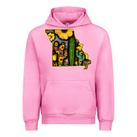 Fuchsia Pink Western Missouri Map Sunflower And Cactus Pattern Urban Hoodie - Bettercallsaul