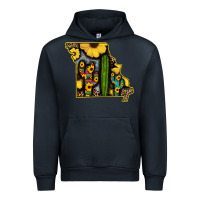 Navy Western Missouri Map Sunflower And Cactus Pattern Urban Hoodie - Bettercallsaul