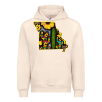 Sandshell Western Missouri Map Sunflower And Cactus Pattern Urban Hoodie - Bettercallsaul