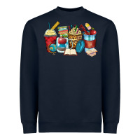 Navy teacher coffee cups Heavyweight Sweatshirt - Zillion Design Studio