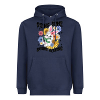 Navy doing some spring reading Heavyweight Hoodie - MaliasSmallBusiness