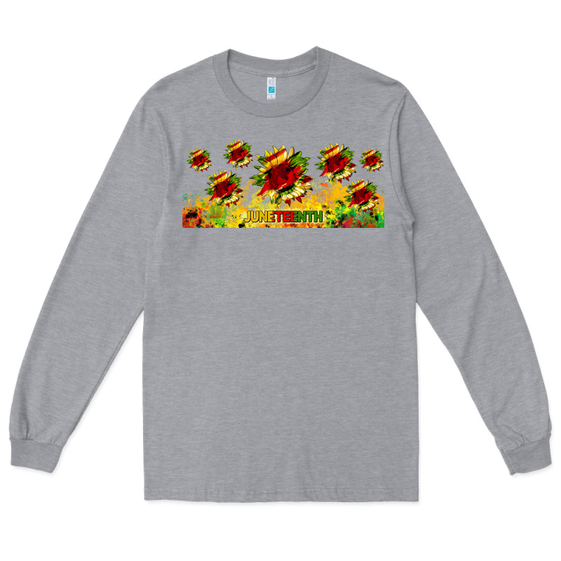 Juneteenth Sunflowers Libbey Glass Long Sleeve Tee by HRA Design Shop | Teevron