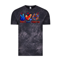 Cloud Black peace love america Vintage Tee - Zillion Design Studio