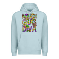 Blue Mist Mardi Gras diva Premium Hoodie - BundleAndBundleShop