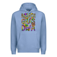 Colony Blue Mardi Gras diva Premium Hoodie - BundleAndBundleShop