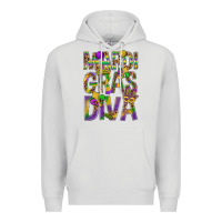Dove Grey Mardi Gras diva Premium Hoodie - BundleAndBundleShop