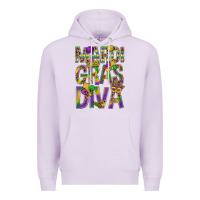 Lilac Mardi Gras diva Premium Hoodie - BundleAndBundleShop