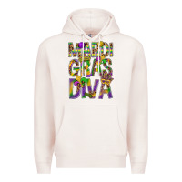 Pale Pink Mardi Gras diva Premium Hoodie - BundleAndBundleShop