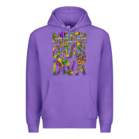 Purple Mardi Gras diva Premium Hoodie - BundleAndBundleShop