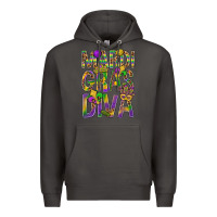 Smoke Mardi Gras diva Premium Hoodie - BundleAndBundleShop