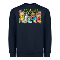 Navy summer teacher coffee cups Heavyweight Sweatshirt - Zillion Design Studio