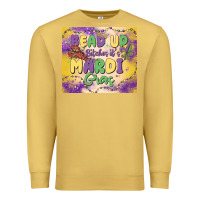 Antique Gold bead up bitches it's mardi gras Premium Sweatshirt - MaliasSmallBusiness