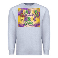 Heather Grey bead up bitches it's mardi gras Premium Sweatshirt - MaliasSmallBusiness