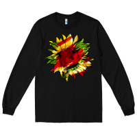 Black juneteenth sunflower Long Sleeve Tee - HRA Design Shop