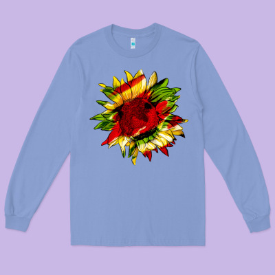 Juneteenth Sunflower Long Sleeve Tee Designed By Hra Design Shop