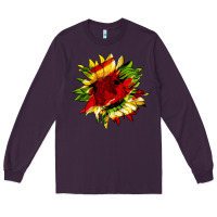 Plum juneteenth sunflower Long Sleeve Tee - HRA Design Shop