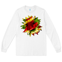 White juneteenth sunflower Long Sleeve Tee - HRA Design Shop
