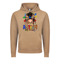 Vintage Coffee autism mom afro messy bun (1) Vintage Hoodie - texasbilliewilder