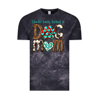 Cloud Black kinda busy being a dog mom Vintage Tee - texasbilliewilder