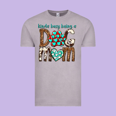 Kinda Busy Being A Dog Mom Vintage Tee Designed By Texasbilliewilder