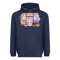 Navy cozy bookish weekend ticket Heavyweight Hoodie - MaliasSmallBusiness