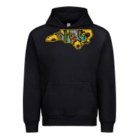 Black Western North Carolina Map Sunflower Urban Hoodie - Bettercallsaul