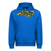 Cobalt Western North Carolina Map Sunflower Urban Hoodie - Bettercallsaul